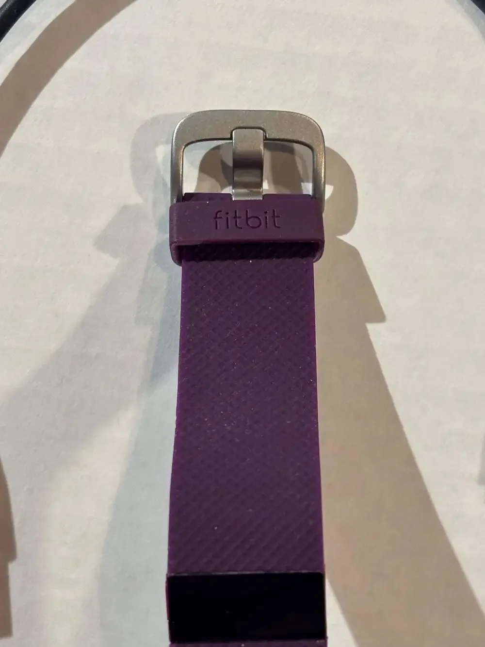 Fitbit Charge HR Step Tracker Monitor Wristband Heart Rate Purple W/Charger